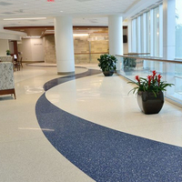 Système de sol en terrazzo époxy personnalisé, sol en terrazzo décoratif sans joint, système de sol époxy commercial haute résistance