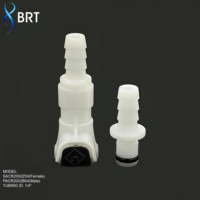 Raccord rapide BRT 1/8 en acétal, connecteur mâle à barb de 6,4 mm pour tuyau, raccord rapide CPC pour tuyauterie