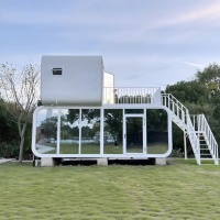 Casa Cápsula Apple Cabin Moderna e Acessível de Luxo, Casa Móvel de 20 pés com Banheiro, Impermeável e com Painel Solar