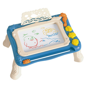 Tableau à dessin magnétique pour enfants, Table d'art en plastique effaçable, thème océan, jouet unisexe de 2 à 4 ans - Product Image 1