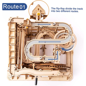 Robotime rokr lg501 tự lắp ráp đá cẩm thạch chạy đồ chơi cơ khí Mô Hình Bánh Răng tự làm bằng gỗ 3D câu đố - Product Image 3