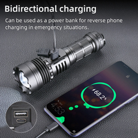 Lampe torche de patrouille P90 haute puissance, zoom puissant, haute luminosité, lanterne rechargeable, lampe de poche tactique LED pour le camping et la randonnée en plein air