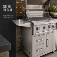 Barbecue autoportant haut de gamme moderne en acier inoxydable avec quatre brûleurs, chaleur infrarouge arrière et armoire de rangement pour usage domestique et extérieur