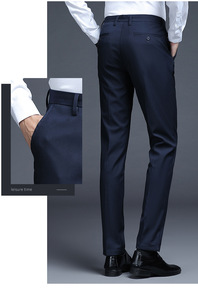 Pantalones de vestir de negocios para hombre, pantalones de traje informales, Pantalones rectos para hombre, cuatro estaciones - Product Image 6