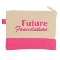 Porte-clé en toile de coton imprimée, pochette personnalisée avec fermeture éclair pour pièces de monnaie