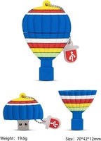 Clé USB Personnalisée avec Logo 2D 3D en PVC, Forme Montgolfière Turque, 4GB 8GB 16GB 32GB 64GB USB 2.0, Vente en Gros, Souvenir de Voyage, Cadeau