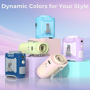 Ventilateur de refroidissement personnel rechargeable K50 Capacité de la batterie de 10000mAh Affichage à cinq niveaux pour un usage domestique en plein air Caractéristiques de la lumière <span class=keywords><strong>SOS</strong></span> - Product Image 5