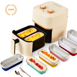 Bán Buôn 6.8Oz Hình Chữ Nhật Nhôm Lá Nướng Cốc Có Nắp Đậy Mini 200Ml Bánh Chảo Cho Sproks Loaf Cheesecake Container Bánh Công Cụ - Product Image 1