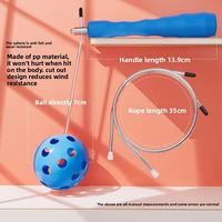 Cordes à sauter sans fil FLEXIJUMP pour entraînement en salle de sport, avec balle pour la vitesse, pour adultes et enfants