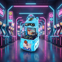 Petite machine de jeu d'arcade pour enfants à monnayeur en acier inoxydable, personnalisable, 110/220V, pour jeux d'enfants en anglais