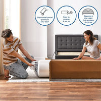 Matelas pliant en mousse à mémoire de forme Matelas de sol pliable à gel de 4 pouces Surmatelas respirant à trois volets
