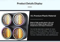 Effet de faisceau LED à 4 yeux, lentille en nid d'abeille haute intensité, modes sonore et automatique, cabines de DJ, fêtes, événements, éclairage de scène rétro
