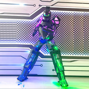 Disfraz de Robot Azul con Luces LED para Fiestas de Navidad, Fácil de Usar, Alta Calidad, Disfraz de Actuación para Adultos - Product Image 5