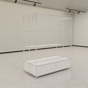 Estante de exhibición Armario modular para dormitorio, armario colgante multifuncional de piso a techo, colgador móvil de metal - Product Image 4