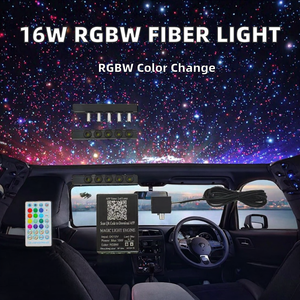 Nueva Luz LED para Auto con Efecto <span class=keywords><strong>de</strong></span> Cielo Estrellado, Fuente <span class=keywords><strong>de</strong></span> Luz Dividida, Modo Música por APP, Control Remoto, Clasificación IP33, Color RGBW, Potencia <span class=keywords><strong>de</strong></span> 16W, <span class=keywords><strong>Fibra</strong></span> Óptica <span class=keywords><strong>de</strong></span> 0.5mm - Product Image 2