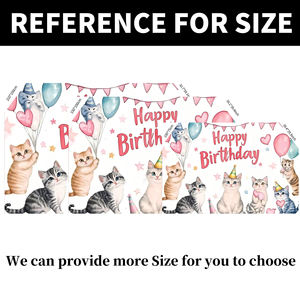 Bannière de fond à motifs de chats, thème animalier, pour décoration de fête d'anniversaire, pour enfants garçons - Product Image 4