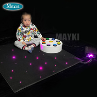 Tapis en fibre optique en nylon de grande qualité 1x2m Tapis étoile en fibre optique sensorielle Tapis de sol pour chambre sensorielle