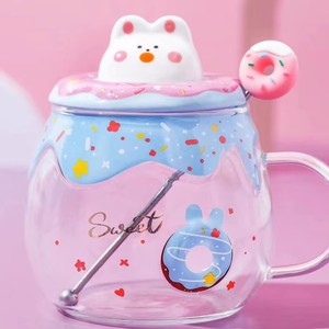 Taza de Vidrio de Borosilicato de Diseño Único y Adorable, Taza de Vidrio de Pared Simple con Forma de Gato - Product Image 4