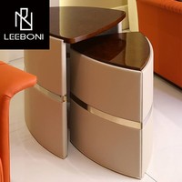 Nouveau design sur mesure Table d'appoint triangulaire de luxe pour salon Table basse d'appoint moderne