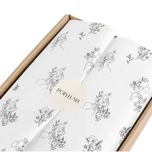 Logo personalizzato stampato fogli di carta 17gsm gioielli regalo giocattoli scarpe abbigliamento da avvolgere seta carta velina - Product Image 1