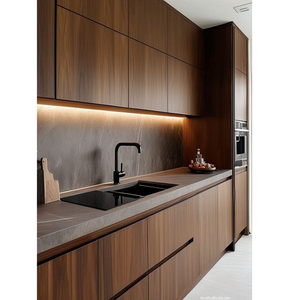 特注黒クルミ無垢材両開き漆仕上げサイドボード クラシックキャビネットデザイン ヴィラプロジェクトソリューション向け - Product Image 5