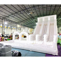 Toboggan aquatique gonflable avec piscine pour enfants, château gonflable combiné, parc aquatique, jeux d'eau d'été en plein air