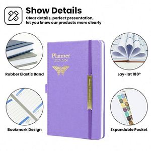 Wholesale Blank Reusable <b>Journal</b> Dotted Notebooks Customizable Academic Diary A5 A6 B5 Pu Leather <b>Journal</b> Notebook - Product Image 2