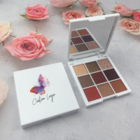 Palette de maquillage en gros 9 couleurs ombre à paupières paillettes mat miroitant couleur nude fards à paupières de haute qualité fard à paupières avec miroir