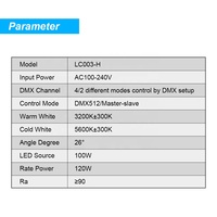 Projecteur PAR Big Dipper 54*2W blanc chaud/froid 120W avec contrôleur DMX pour événements, bars et clubs