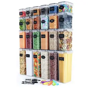 Airtight Dry Food Storage Containers Set with Lids for Kitchen and Pantry Organization