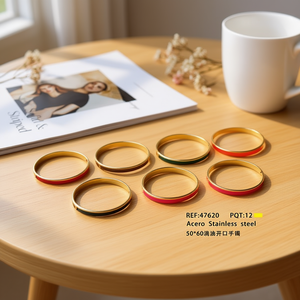 Bracciale Aperto Pulsara 50x60 in Acciaio Inossidabile con Finitura a Goccia d'Olio, Braccialetto alla Moda - Product Image 2