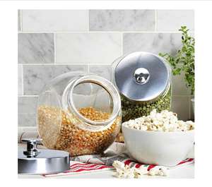 75 once contenitori per alimenti con coperchi ermetici/barattoli per <span class=keywords><strong>biscotti</strong></span> in <span class=keywords><strong>vetro</strong></span> per bancone da cucina, contenitore per caffè, <span class=keywords><strong>porta</strong></span> detersivo per bucato - Product Image 2