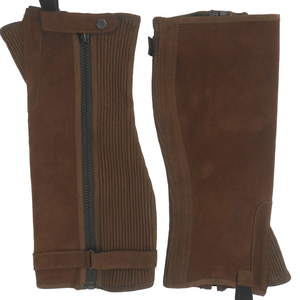 Primo Equine Ammara - Medias pierneras con cremallera de gamuza sintética, estilo inglés, con logo personalizado, alta calidad, tallas unisex S/M/L/XL/2XL - Product Image 1