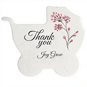 Recuerdos <span class=keywords><strong>de</strong></span> Fiesta en Forma <span class=keywords><strong>de</strong></span> Carruaje Plantable <span class=keywords><strong>de</strong></span> Papel con <span class=keywords><strong>Semillas</strong></span> Rosa con el Logotipo 'Gracias por Ayudarnos a que Nuestra Alegría Creciera' para Revelación <span class=keywords><strong>de</strong></span> Género y Cumpleaños - Product Image 1