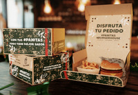 Caja de papel de embalaje de hamburguesa de perro caliente de grado alimenticio para llevar personalizada