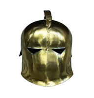 Casco de Caballero Medieval de Alta Calidad, Metal Pulido, Talla Adulto, Imitación Antigua, para Exhibición en Casa