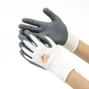 Zebra type foam nitrile coated safety Oil resistant gloves for Car Industry