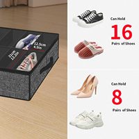 OEM/ODM Organisateur de rangement de chaussures sous le lit personnalisé Conteneur de rangement de placard de chaussures sous le lit avec couvercle transparent