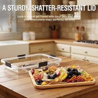 Plateau à fromage portable avec couvercle transparent, idéal pour les voyages, boîte à charbon de bois, planche à découper de cuisine, cadeau de déménagement, cadeau pour femmes.