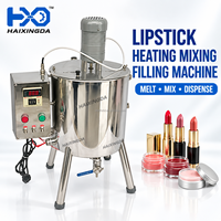 Machine de remplissage de pâtes avec trémie de mélange chauffée pour rouge à lèvres, baume à lèvres, cire, crème cosmétique, agitation uniforme et versement contrôlé