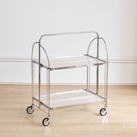 Table d'appoint moderne pliable en métal Changhong, style Moyen Âge, très populaire sur internet, luxe léger, transparente et mobile pour salon