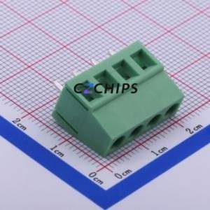 DB128V-5.0-4P-GN-S Screw Terminal Block Through hole Component (THT),P=5mm Connector 1x4P 5mm Green Through Hole - Product Image 1