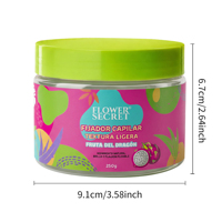 FLOWER SECRET Gel Coiffant Définissant les Boucles Dragon Fruit 250g Tenue Souple Brillance Naturelle Non Collant Léger OEM Marque Privée