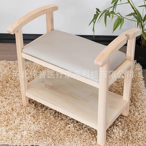 Great Reputation Solid Wood Shoe Bench 60x60x30cm Upholstered Seat Entryway <b>Storage</b> <b>Stool</b> For Adults And Elderly - Product Image 4