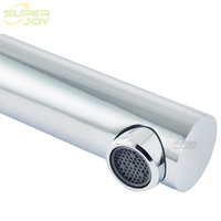 Robinet de lavabo haut de gamme moderne, finition chromée, mitigeur à poignée unique en laiton pour salle de bain