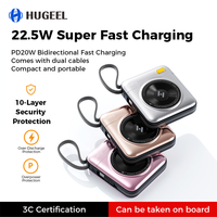Banque d'alimentation mini 20000mAh Powerbanks PD20W Charge rapide avec câble Type C Écran LED pour téléphone 17 16pro Samsung Xiaomi Tablette