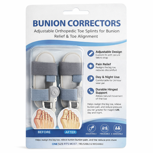 Correcteur orthopédique ajustable pour <span class=keywords><strong>hallux</strong></span> <span class=keywords><strong>valgus</strong></span> avec bouton rotatif, attelle de nuit flexible, semelles intérieures confortables pour le sport - Product Image 6