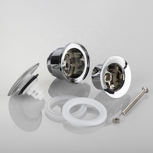 Günstige Kunststoff Click Clack Becken Abfall ablauf stopfen Chrom Pop Up Becken Waschbecken Abfluss Abfall Stopper in Abflüssen - Product Image 3