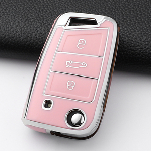 Étui pour clé de voiture pour Volkswagen VW Golf 7 ALLTRACK MK7 Tiguan <span class=keywords><strong>SEAT</strong></span> Ateca <span class=keywords><strong>Leon</strong></span> <span class=keywords><strong>FR</strong></span> 2 Ibiza Skoda Octavia Accessoires de protection - Product Image 3