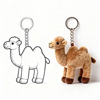 Porte-clés personnalisé en forme de chameau en peluche, écologique, durable, mignon, kawaii, mini poupée douce et moelleuse, breloque pour sac, pendentif suspendu
